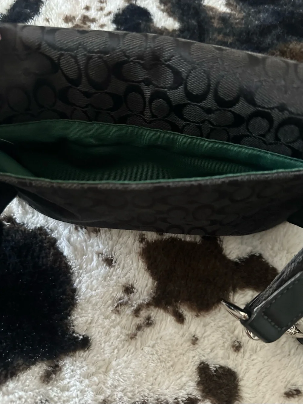 COACH VOYAGER SIGNATURE BLACK FANNY PACK